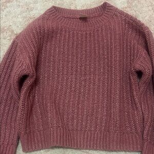OshKosh B'gosh Girls' Ribbed Crewneck Sweater - Mauve Pink